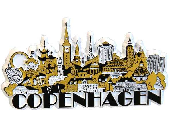 Gummimagnet Copenhagen silhuett